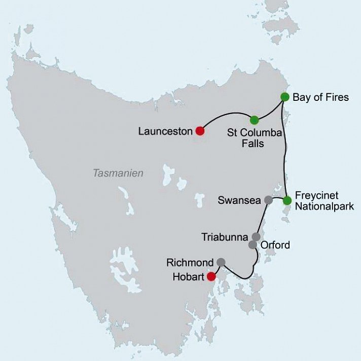 Höhepunkte Tasmaniens Ostküste
