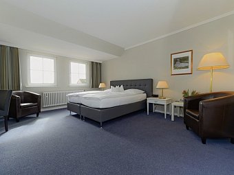 Kurhaus Hotel - Wohnbeispiel Doppelzimmer Landseite (Zimmercodierung DBL)