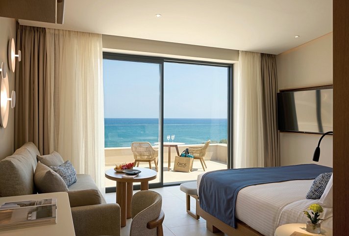 Oros Luxury Beach Resort - Wohnbeispiel Doppelzimmer Deluxe Premier Meerblick (Zimmercodierung DD1)