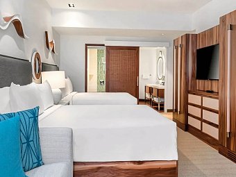 Hyatt Centric Waikiki Beach - Wohnbeispiel 2 Queen Beds Deluxe (Zimmercodierung UD4)