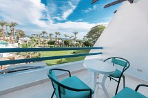 Shams Safaga Resort - Beispiel Balkon Doppelzimmer Standard seitl. Meerblick (Zimmercodierungen DGN, DCN, DPN, DG1, DC1 & DGA)