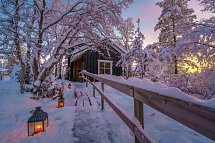 Wildnis unter dem Polarlicht - Muotka - Sauna