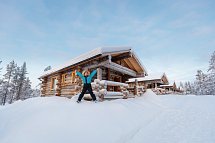 Wildnis unter dem Polarlicht - Muotka - Wohnbeispiel Panorama Blockhaus