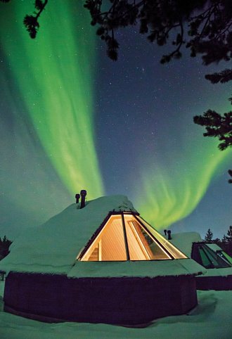 Wildnis unter dem Polarlicht - Muotka - Wohnbeispiel Aurora Cabin