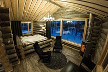 Wildnis unter dem Polarlicht - Muotka - Wohnbeispiel Panorama Blockhaus