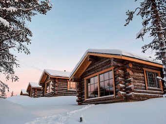 Wildnis unter dem Polarlicht - Muotka - Wohnbeispiel Panorama Log Cabin