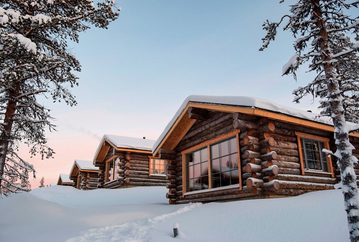 Wildnis unter dem Polarlicht - Muotka - Wohnbeispiel Panorama Log Cabin