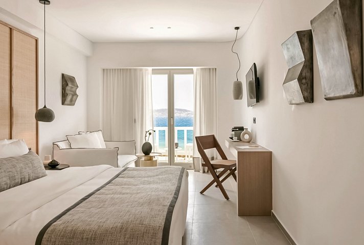 Grace Mykonos - Wohnbeispiel Doppelzimmer Deluxe Meerblick (Zimmercodierung DDM)