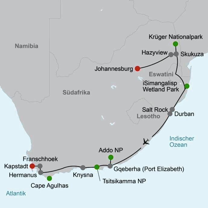 Südafrika zum Verweilen (Johannesburg-Kapstadt)