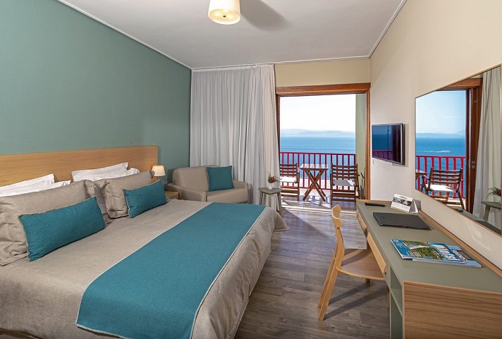 Skiathos Palace - Wohnbeispiel Doppelzimmer Meerblick (Zimmercodierung D1M)
