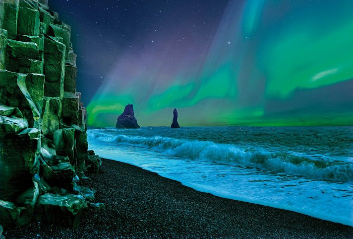 Nordlichter & heiße Quellen - Polarlichter - Vik
