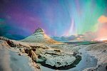 Isländische Naturelemente und Lichtspiele