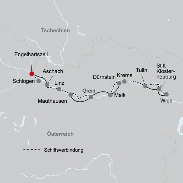 MS Prinzessin Katharina - entlang der Donau bis Wien