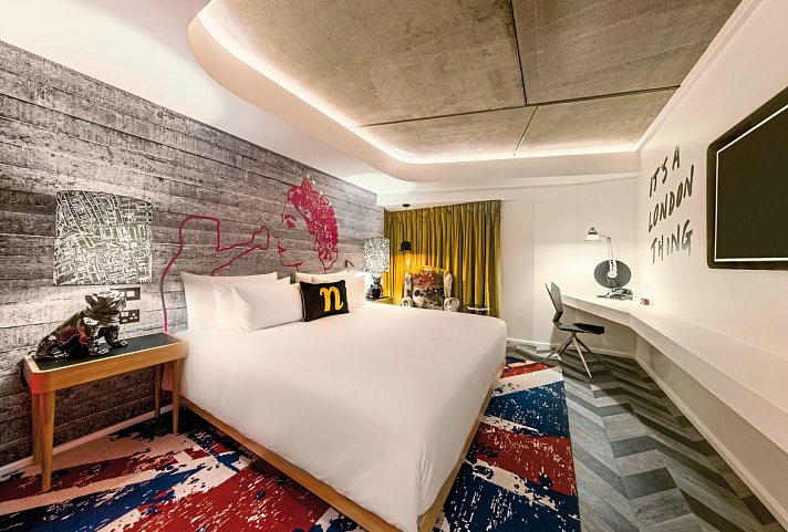 nhow London - Wohnbeispiel Doppelzimmer Superior (Zimmercodierung DS6)