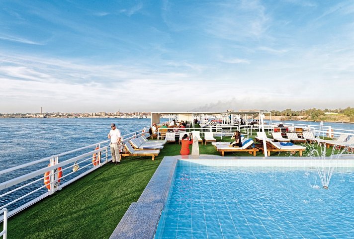 Klassische Nilkreuzfahrt mit MS Nile Style - Pool Deck