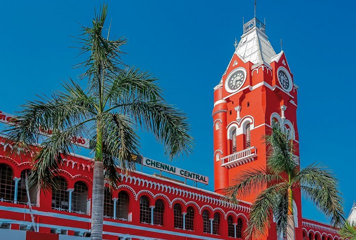 Südindien zum Kennenlernen - Chennai Railway Station