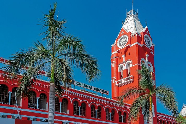 Südindien zum Kennenlernen - Chennai Railway Station