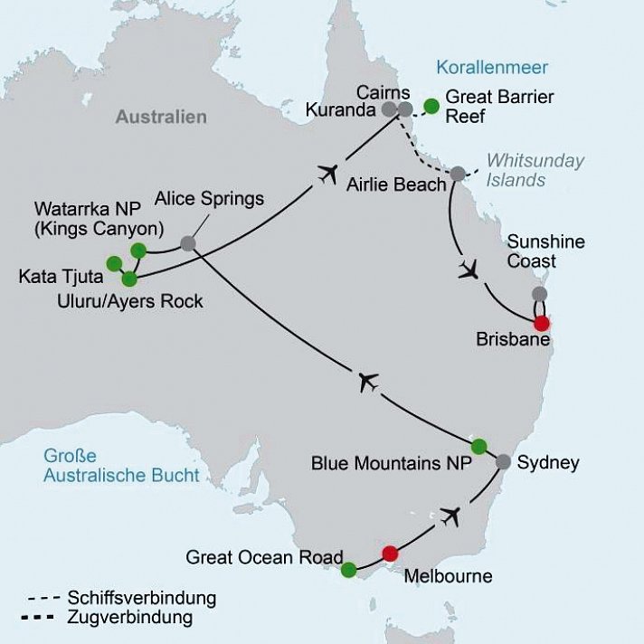 Vielfalt Australien & Ostküste