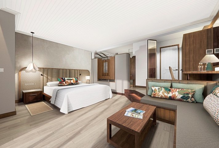 Shandrani Beachcomber Resort & Spa - Wohnbeispiel Tropical/Tropical Groundfloor (Zimmercodierungen US1, UC1, US7, UX8, UH1, US2, UCG, UH4, US4 & UH6)