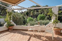 Botania Relais & Spa - Beispiel Terrasse Doppelzimmer Superior Gartenblick (Zimmercodierung DSG)