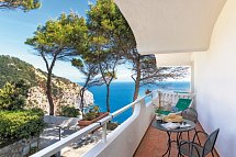 Grazia alla Scannella - Beispiel Balkon Doppelzimmer Komfort seitl. Meerblick (Zimmercodierung DFN)