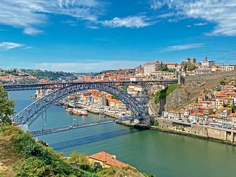 Radtour Porto - Lissabon sportlich - Brücke Dom Luís, Porto