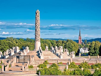 Mit Schiff und Bahn von Oslo nach Bergen - Vigeland Park, Oslo