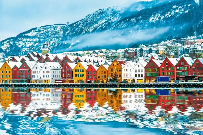 Winterliche Fjorde und Bergenbahn