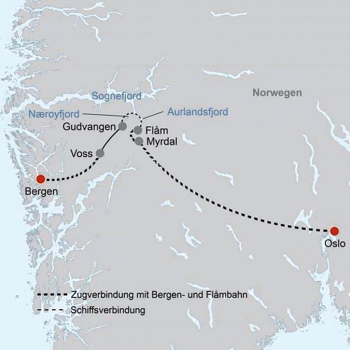 Winterliche Fjorde und Bergenbahn