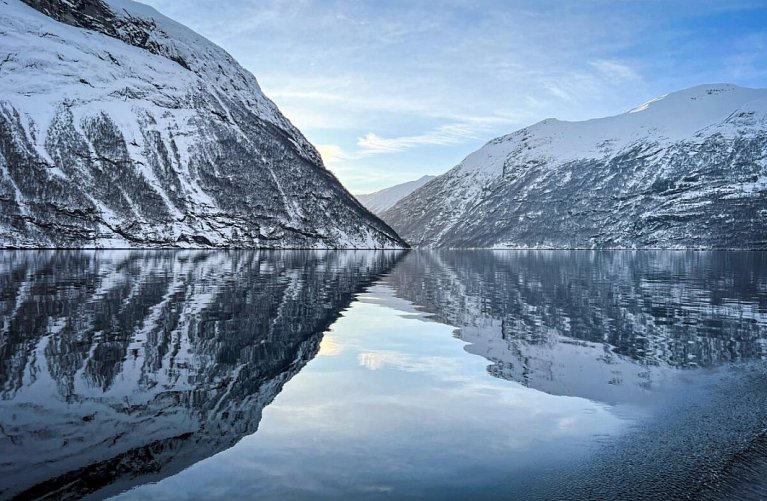 Winter im Geirangerfjord