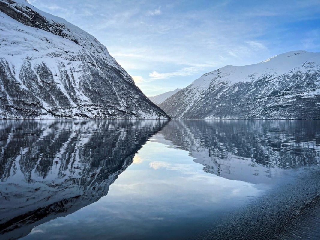 Winter im Geirangerfjord