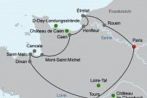 Höhepunkte Nordfrankreichs - Paris, Loire-Tal & Normandie