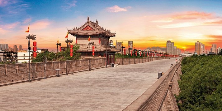 China mit Komfort und Genuss - Stadtmauer Xian