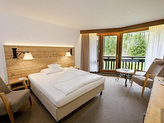 Vier Jahreszeiten am Schluchsee - Wohnbeispiel Zimmer Queensize Waldseite (Zimmercodierungen DB1 & EB1)