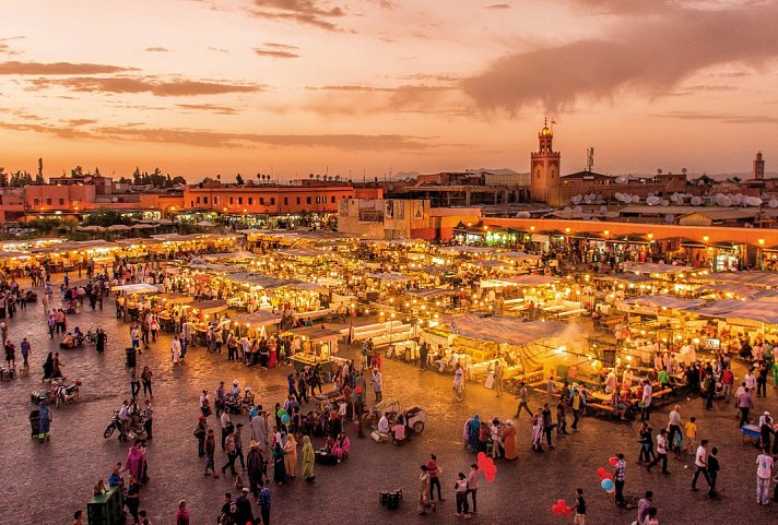 Oasen, Täler und Wüstenkultur - Der Süden Marokkos - Djemaa el Fna, Marrakesch