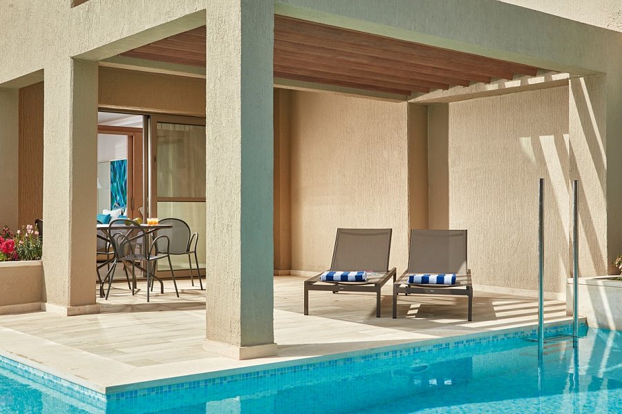 Atlantica Aegean Blue - Wohnbeispiel Familienzimmer Premium Swim-Up (Zimmercodierung FMQ)