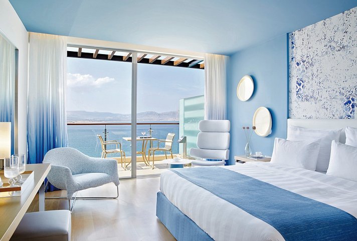 Lindos Blu - Wohnbeispiel Doppelzimmer Meerblick (Zimmercodierung DBM)