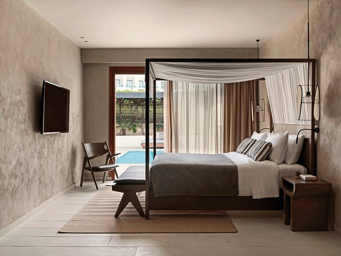 Aulus Lindos Rhodes, Curio Collection by Hilton - Wohnbeispiel Suite Tropical Pavilion 1 SZ mit Privatpool (Zimmercodierung WBR)