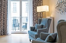 Ringhotel Strandblick - Wohnbeispiel Doppelzimmer mit Balkon oder Terrasse (Zimmercodierungen DB1, DB2 & DX1)