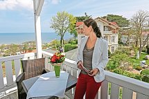 Waldhotel SPA Rügen - Beispiel Balkon Doppelzimmer Meerseite (Zimmercodierung DBC)