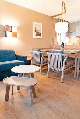 BEECH Resort Boltenhagen - Wohnbeispiel Appartement 1 Schlafzimmer Typ 1 ca. 43 qm (Zimmercodierung AB2)