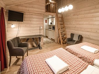 Lapland Hotel Ounasvaara Chalets - Wohnbeispiel Standard Apartment (Zimmercodierung AB1)