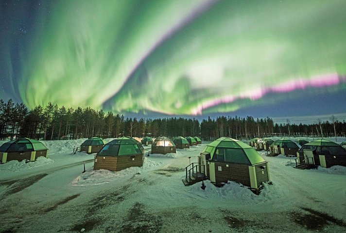 Polarlichtjagd im SnowHotel - Arctic SnowHotel & Glass Igloos