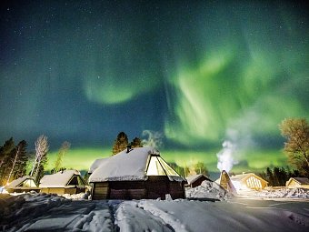 Polarkreismetropole Rovaniemi - Wohnbeispiel Aurora Cabin