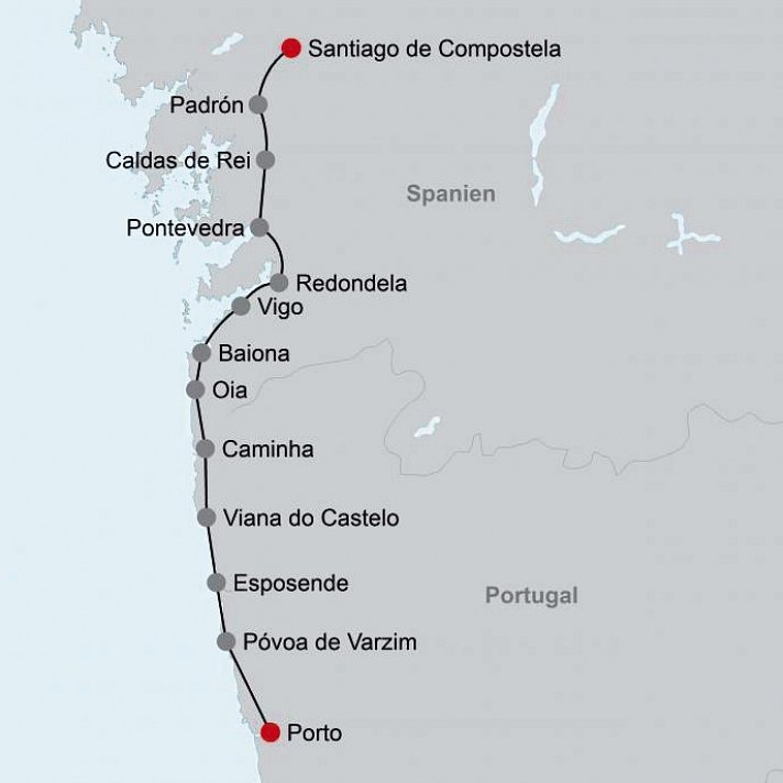 Wandern auf dem Jakobsweg – Die portugiesische Route an der Küste intensiv