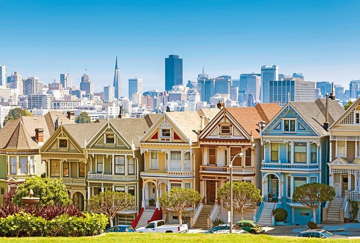 Nationalparks des Westens erwandern (ab San Francisco) - Viktorianische „Painted Ladies“, San Francisco