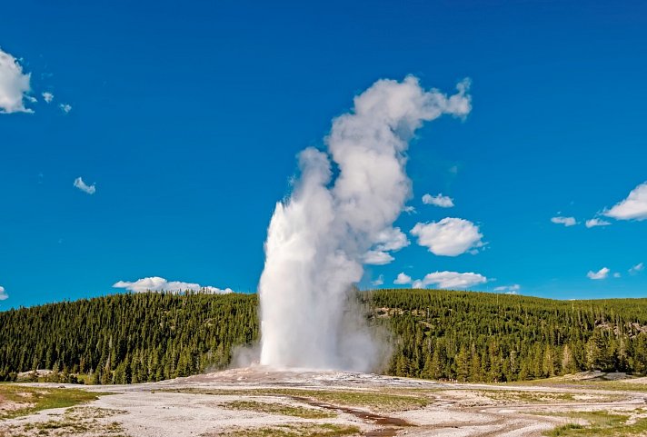 USA von Küste zu Küste (San Francisco - New York) - Old Faithful Geysir