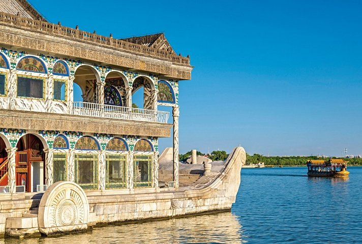 Impressionen Chinas (Gruppenreise) - Beijing, Sommerpalast, Marmoorboot