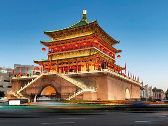 Per Bahn und Schiff durchs Reich der Mitte - Xian, Stadtmauer