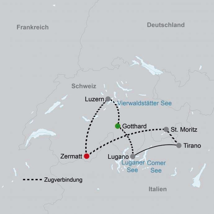 Bahnerlebnis Schweiz pur – ab Zermatt